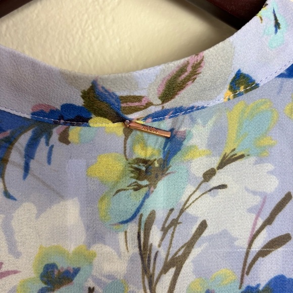 Misa Los Angeles Revolve Alona Mini Dress Periwinkle Floral Ruffles Womens Sz S - Picture 10 of 10